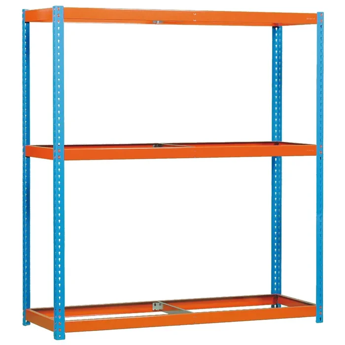 Étagère mobile charge moyenne 400kg – 2000x1800x450 – 3 niveaux Bleu/Orange – SIMON RACK – 8435104921524