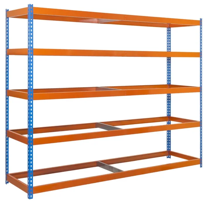 Étagère mobile charge moyenne 400kg – 2000x1800x450 – 5 niveaux Bleu/Orange – SIMON RACK – 8435104949801
