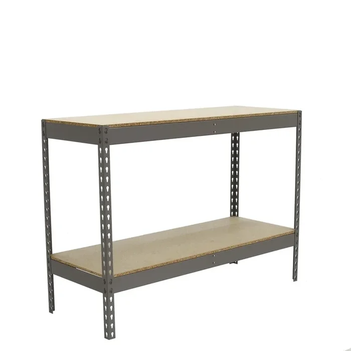 Étagère mobile charge moyenne 400kg – 900x1500x600 – 2 niveaux Gris/Bois – SIMON RACK – 8435104977989