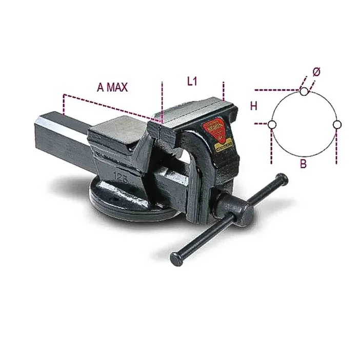 Étau d’établi BETA, Ouverture de mâchoire max : 200mm, 21kg