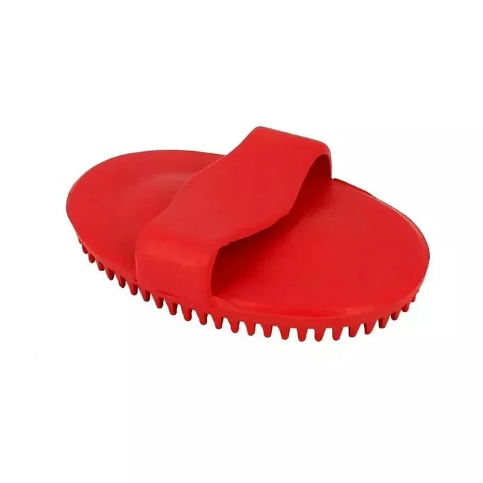 Etrille caoutchouc rouge grand modèle