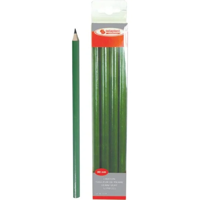 Etui 12 crayons macon vert 300mm TALIAPLAST – 14409