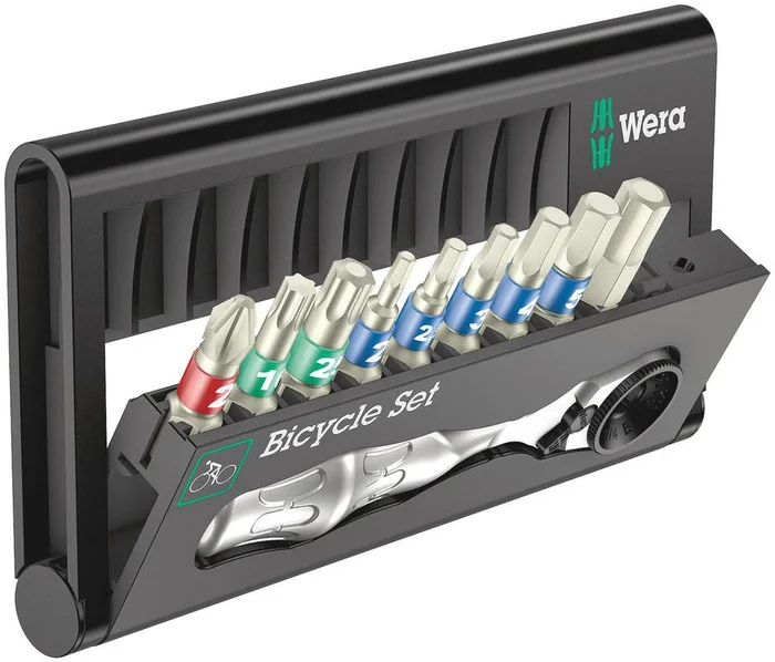 Etui d’embouts, acier inox. et Mini-Cliquet Bicycle Set 9 Wera – 05004177001