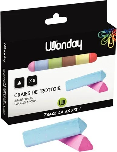 Etui de 8 craies trottoir assorties