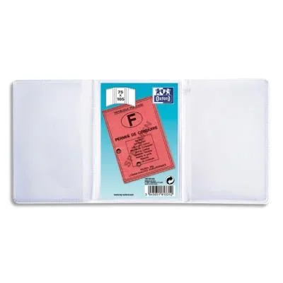 Etuis 6 faces pour nouveau permis de conduire ELBA – 7,5 x 110 cm – en PVC 30/100e