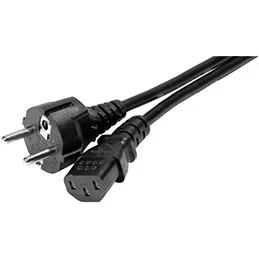 Exc 808011 câble électrique noir 1,8 m prise d&rsquo;alimentation type f coupleur c13