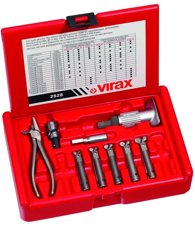 Extrudax 12-14-16-18-22 mm avec perceuse VIRAX – 252830
