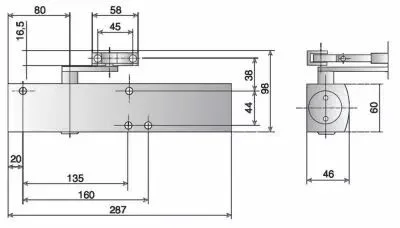 Ferme – porte TS 4000 – Corps seul