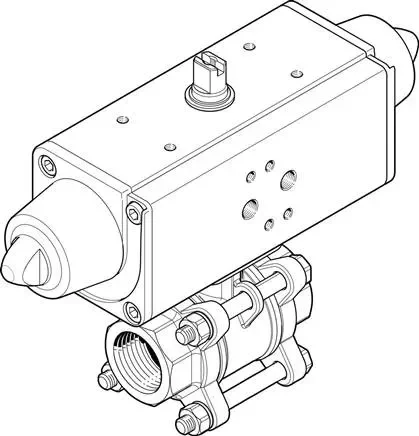 FESTO VZBA-3/4″-GG-63-T-22-F0304-V4V4T-PS30-R-90-4-C (1758072) Unité d’entraînement de robinet à boisseau sphérique