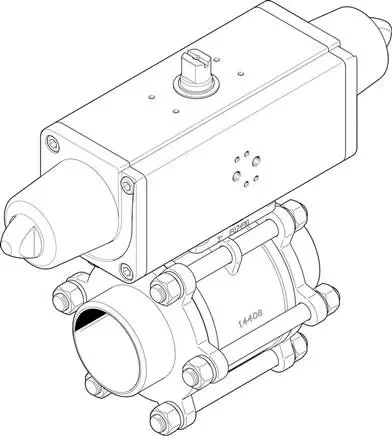 FESTO VZBA-3″-WW-63-T-22-F0710-V4V4T-PS180-R-90-4-C (1774112) Unité d’entraînement de robinet à boisseau sphérique