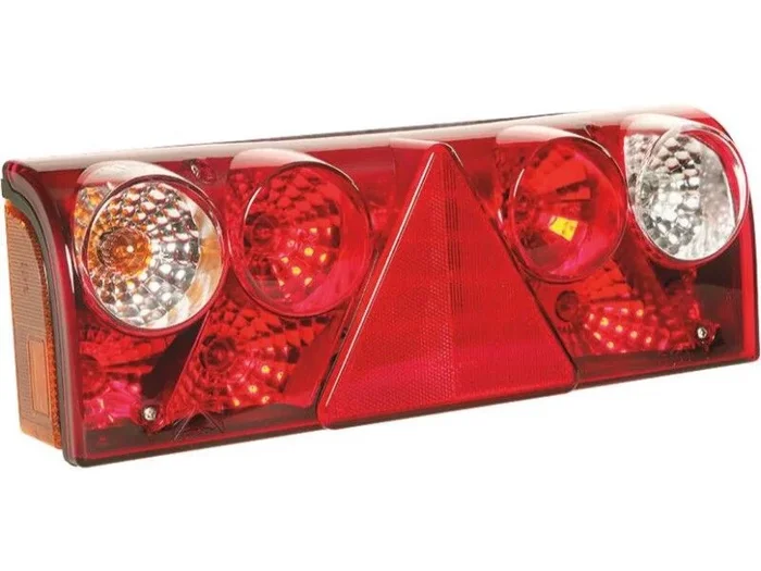 Feu arrière rectangle 12v 6 fonctions avec connecteur ass2 ASPOCK – 79567