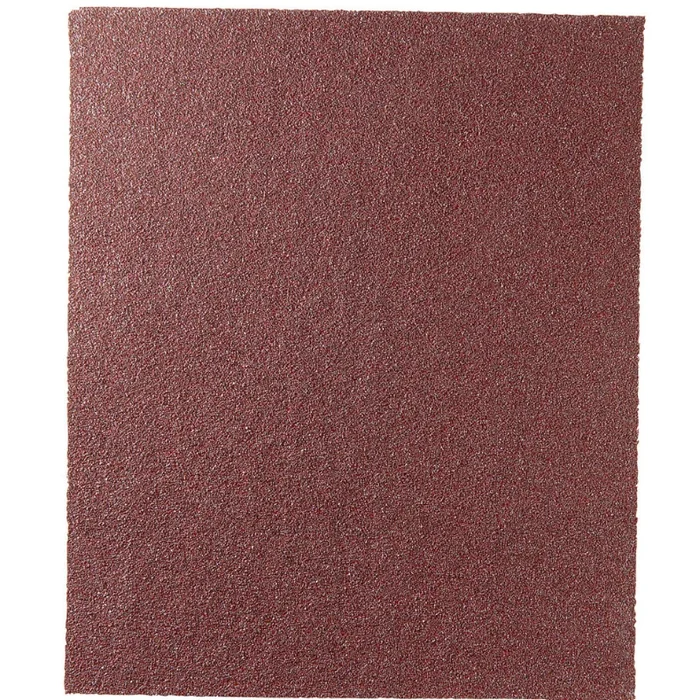 Feuille de papier corindon brun pour metaux et bois dur 230 x 280 mm