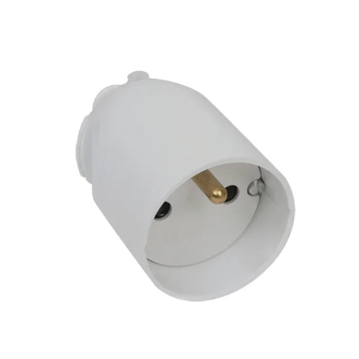 FICHE FEMELLE 2P+T 16A DROITE A COIFFE BLANC – DEBFLEX – 713710