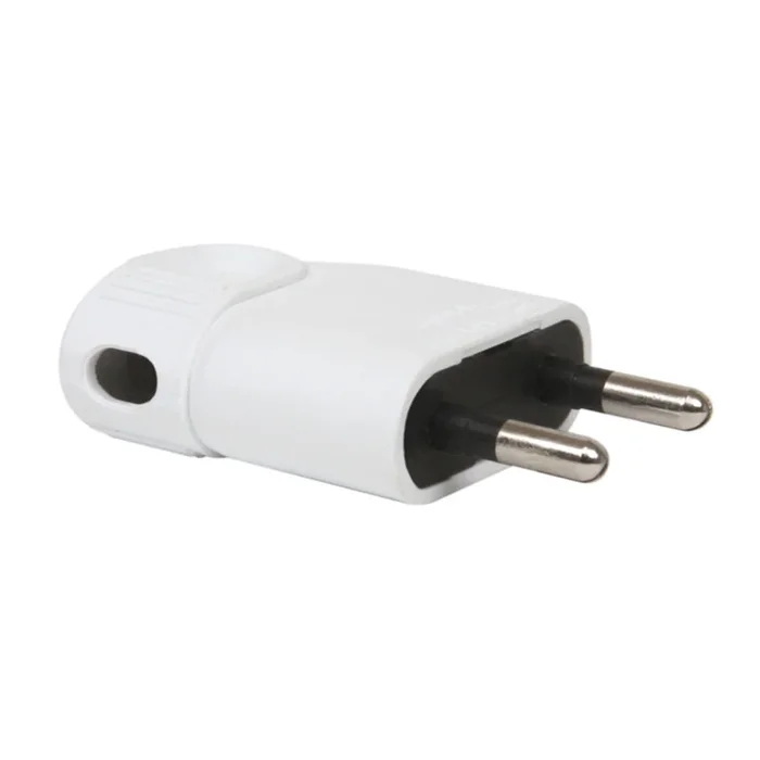 FICHE MALE 2P 6A LATERALE PORTEFEUILLE BLANC – DEBFLEX – 713620
