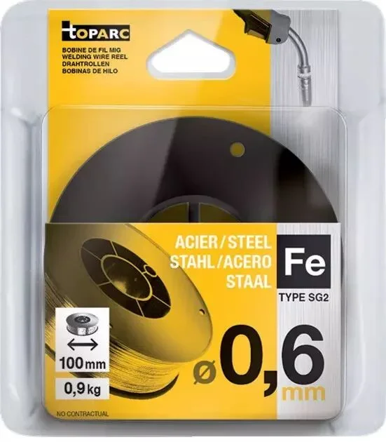 Fil de soudure acier d0,6 bobine 0,9kg blister