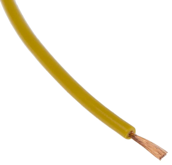 Fils de câblage RS PRO, 0,26 mm², Jaune, 23 AWG, 100m, 250 V