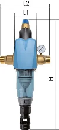 Filtre à rétrolavage/détendeur pour eau potable, R 1-1/2″, DVGW