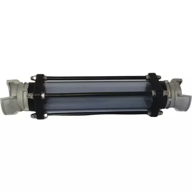Filtre de remplissage Eco 2 » transparent avec tamis inox et raccords à verrou