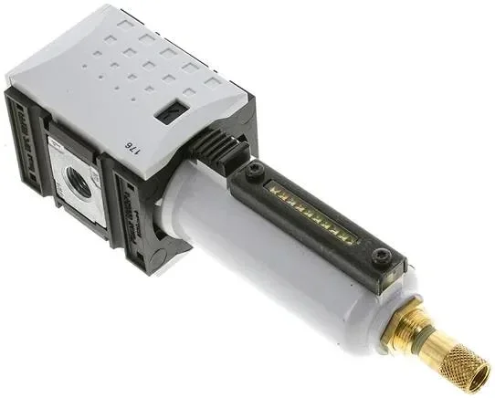 Filtre FUTURA, G 1/4&Prime;, récipient métallique avec voyant, purge automatique des condensats, récipient métallique