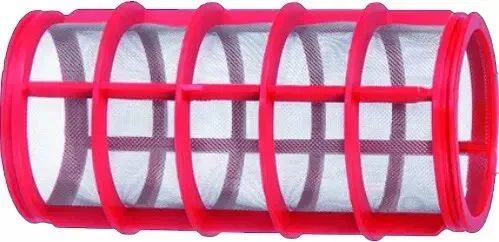 Filtre pulvérisateur rouge inox 150×50 mm 32 mesh