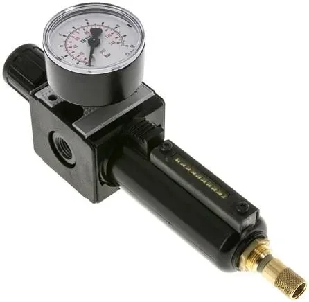 Filtre régulateur MULTIFIX, G 1/4″, 0,2 – 6 bar, série 1, cuve métallique, purge automatique des condensats