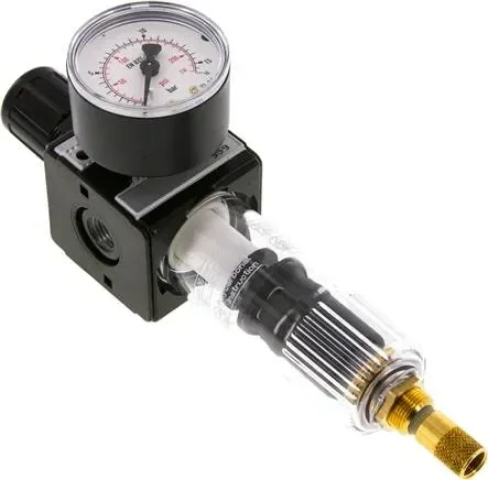 Filtre régulateur MULTIFIX, G 1/4&Prime;, 0,5 – 10 bar, série 1, purgeur automatique des condensats