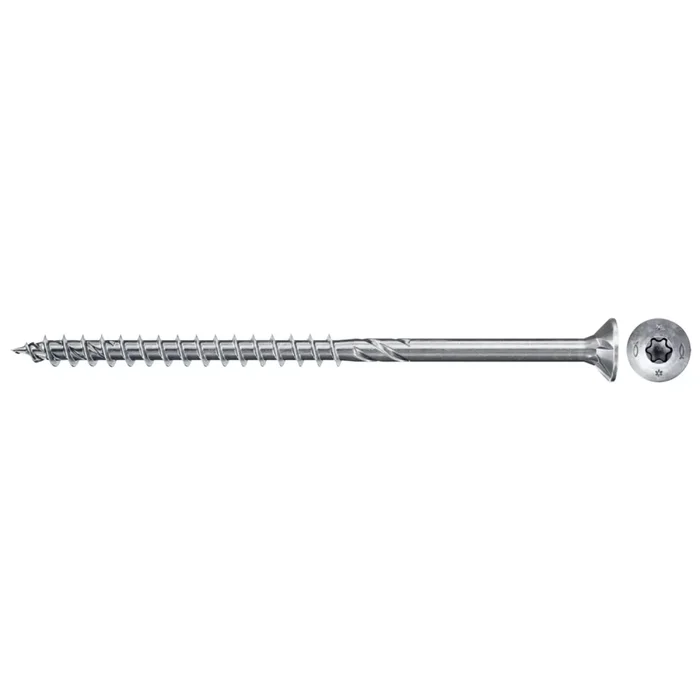 Fischer – Vis Power-Fast II CTP 6,0X200 – pcs : 50 – Tête fraisée – empreinte TX – zingué blanc – filetage partiel