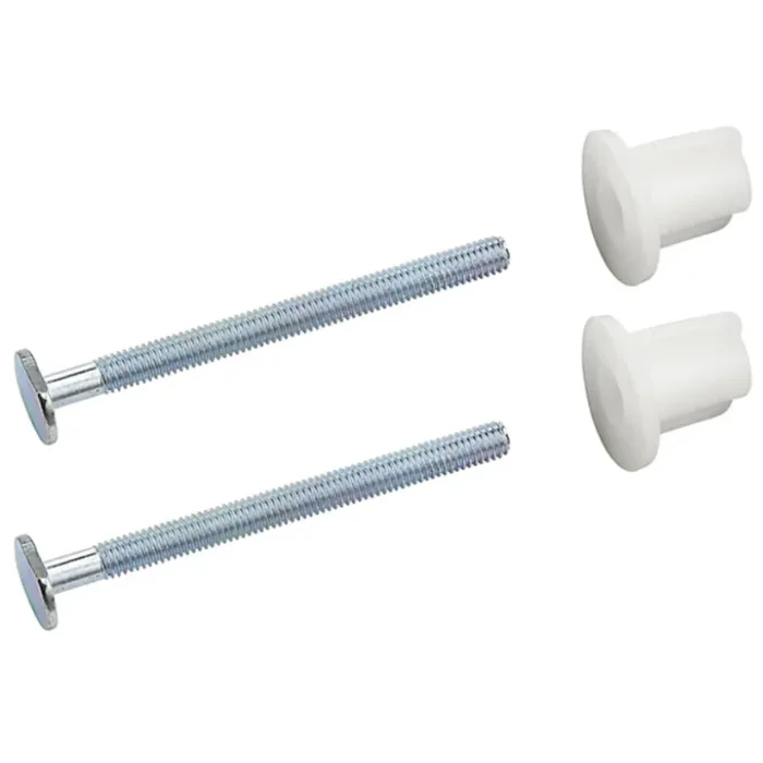 Fixation abattant WC vis tetes ovales 6/75mm – Lot de 2