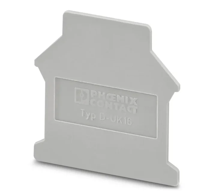 Flasque dextrémité Phoenix Contact D-UK 16 pour Blocs terminal à rail DIN