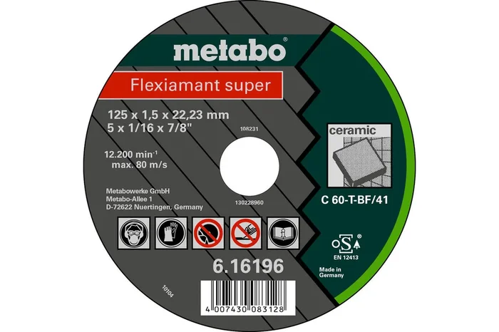Flexiamant super 115 x 1,5 x 22,2 céramique,TF41 – METABO – 616195000