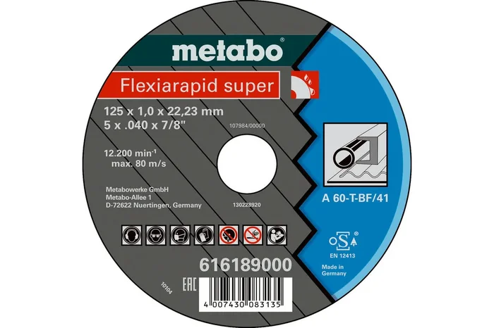 Flexiarapid super 115 x 1,6 x 22,23 acier, TF 41 – METABO – 616191000