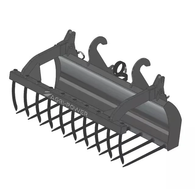 Fourche a grappin ap-fg avec dents longueur 1900 faresin