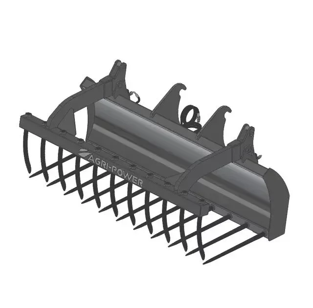 Fourche a grappin ap-fg avec dents longueur 2100 jcb etroit