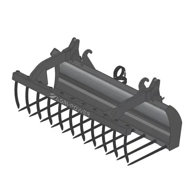 Fourche a grappin ap-fg avec dents longueur 2100 jcb q-fit