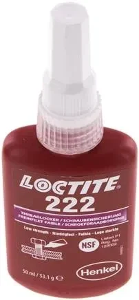 Frein-filet anaérobie, Loctite, 50 ml, faible résistance
