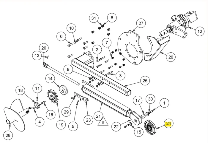 GALET AVANT TRANCHEUSE DIGGA MINI BIGFOOT TR000870