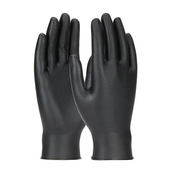 Gant nitrile à usage prolongé finition en écailles Grippaz Skins noir – Lot de 50 – PIP – 246BK