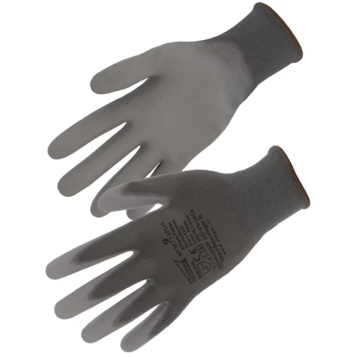 Gant nylon enduit Polyurethane gris