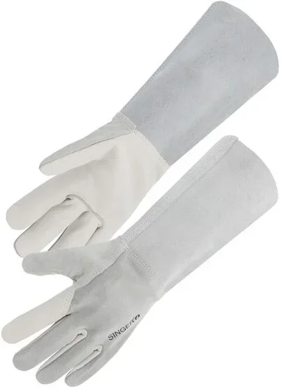 Gant paume fleur bovin Dos croûte Manchette croûte 20 cm T10 – SINGER – 51GS20