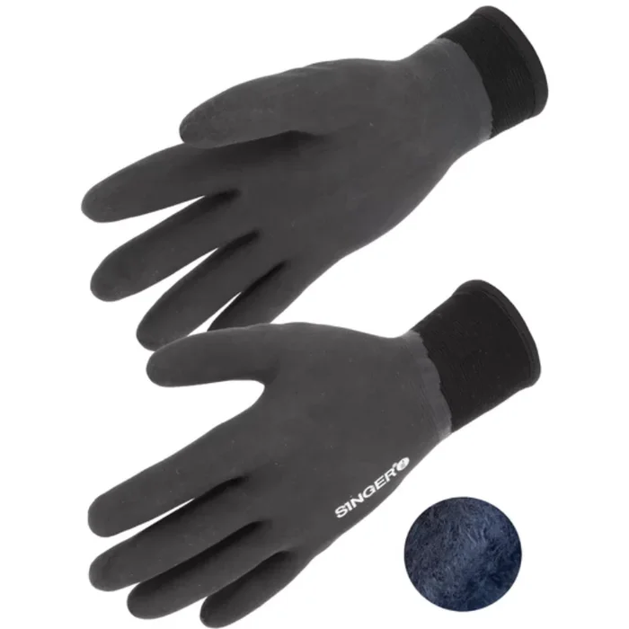 Gant Snowflex deux couches enduit latex mousse noir