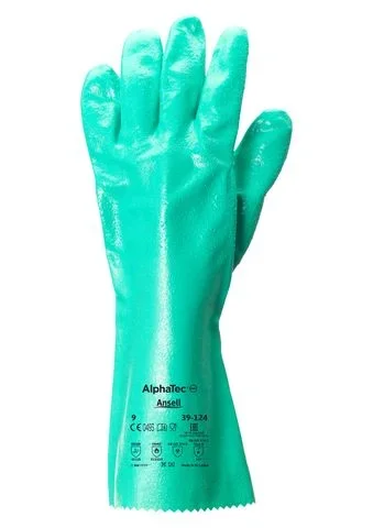 Gants Ansell AlphaTec 39-124, Taille 10, Résistant à l’abrasion, résistant aux produits chimiques, 1 Paire, Vert