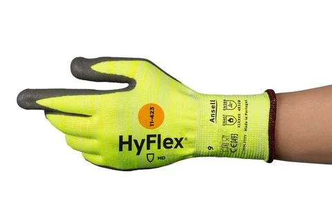 Gants de manutention Ansell 11-423, Taille 11, Résistant à la chaleur, 1 Paire, Jaune