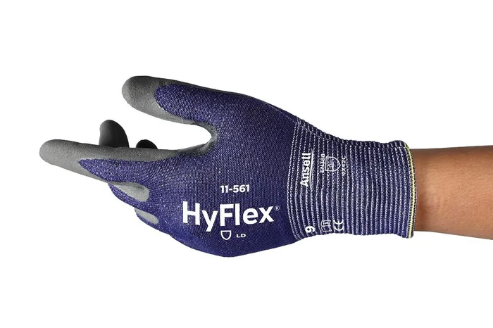 Gants de manutention Ansell 11-616, Taille 12, Résistant aux coupures, 1 Paire, Bleu, gris