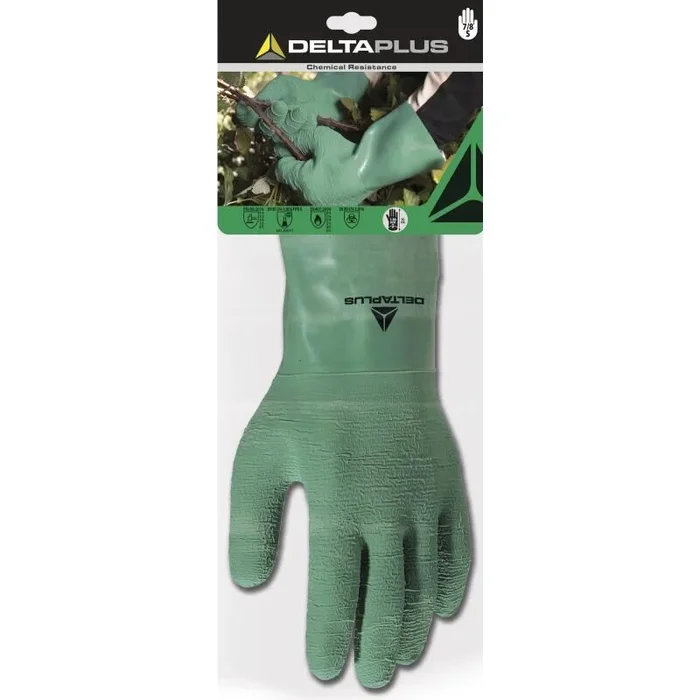 GANTS DELTA PLUS LATEX SUR SUPPORT COTON INTERLOCK – LONGUEUR : 30 CM – DPLAT5000
