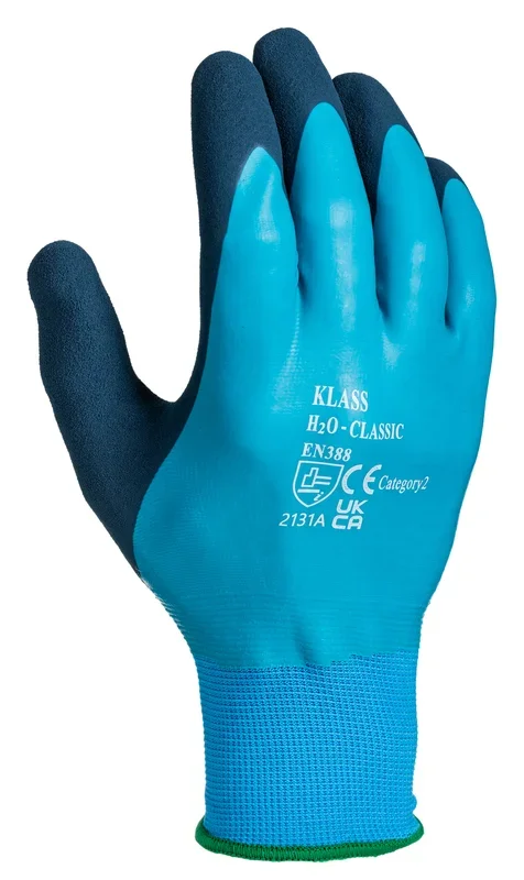 Gants en latex RS PRO, Taille 8, M, Imperméable, 1 Paire, Bleu