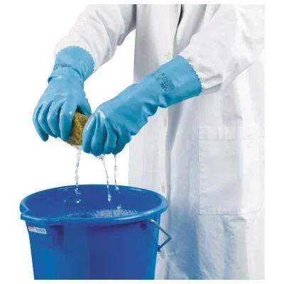 Gants Mapa Jersette 300 Protection chimique en latex – Bleu – Taille 6