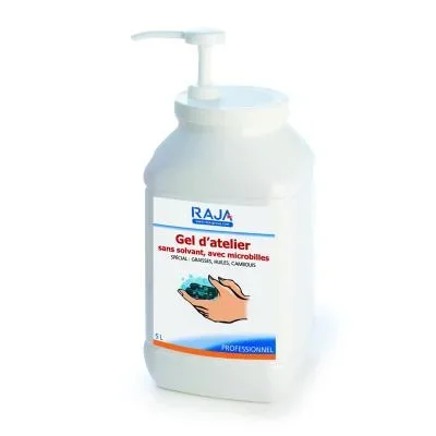 Gel d&rsquo;atelier microbilles Mondoffice – sans solvant – parfum agrumes – Bidon 5L (bouteille 5000 millilitres)