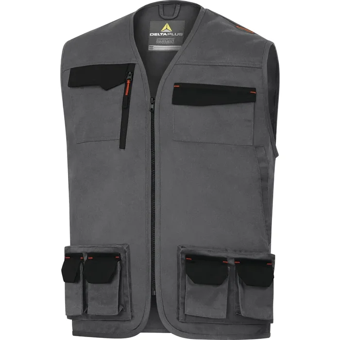 GILET DE TRAVAIL DELTA PLUS MACH2 GRIS ORANGE – M2GI3GO0