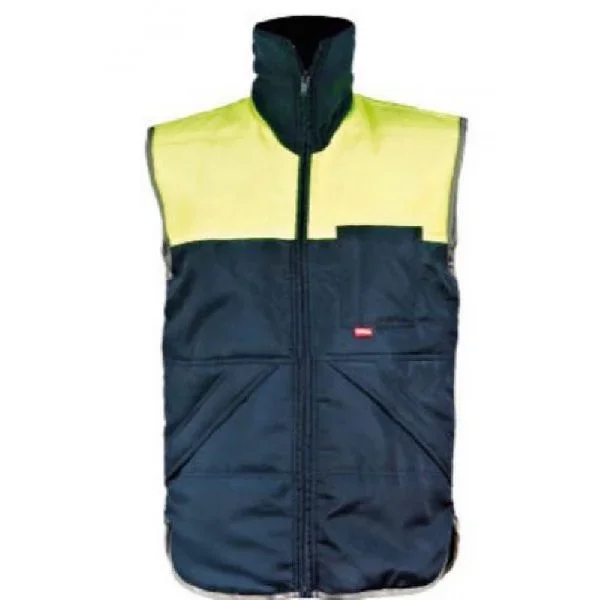 Gilet haute visibilité Bleu marine/Jaune Extrêmement durable Flexitog, taille S