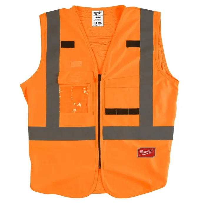 GILET HAUTE VISIBILTÉ ORANGE – L/XL – 1 PC – Blister MILWAUKEE EPI – 4932471893